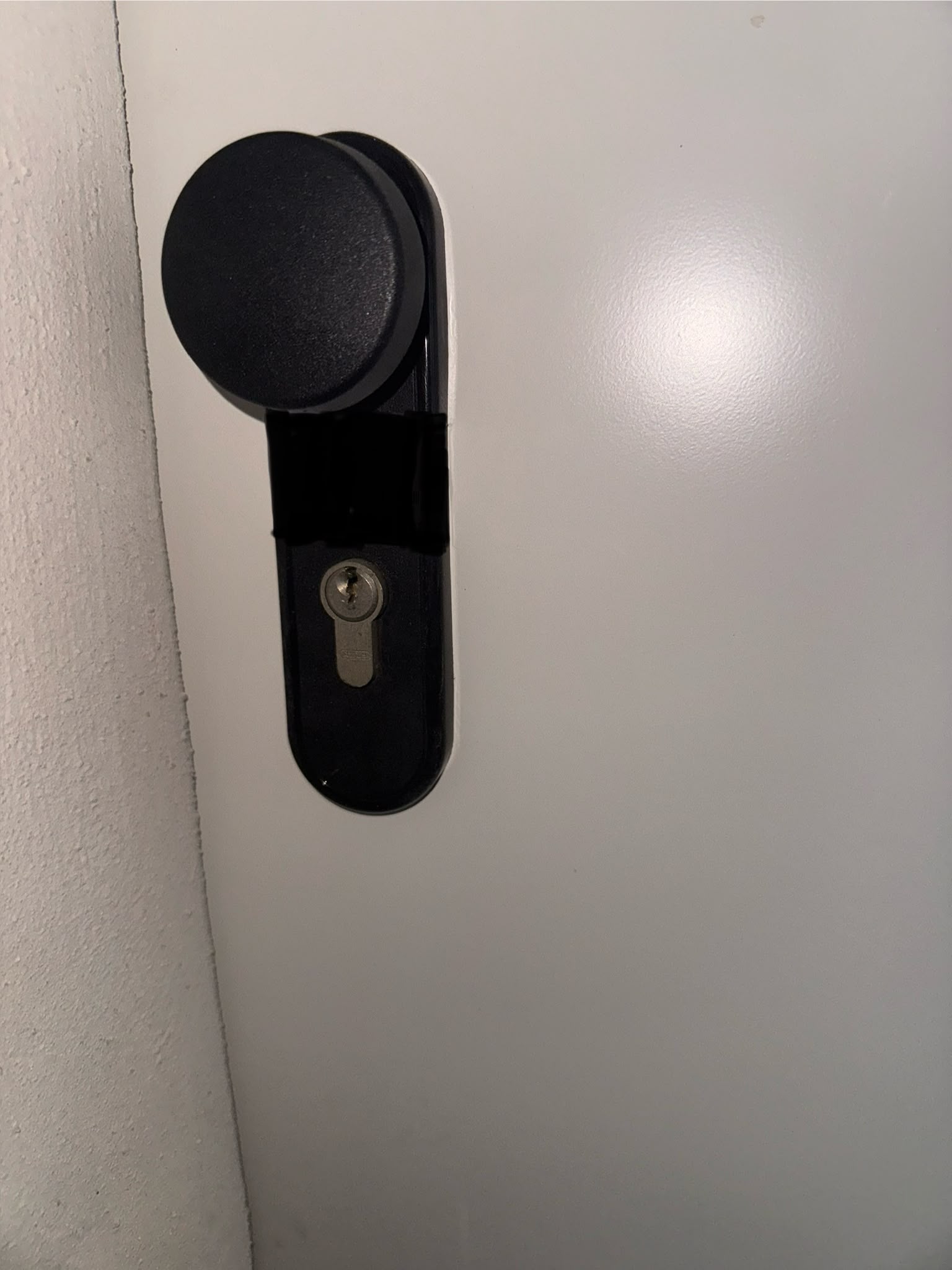 Türbeschlag mit Profilzylinder an einer Berliner Tür